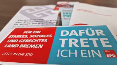 Collage von Materialien der SPD, SPD Land Bremen und Jusos Land Bremen © SPD Bremen
